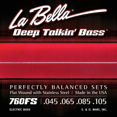 La Bella 760FS Deep Talkin' Bass Flatwound Bass Guitar Strings - .045-.105 Standard image 1