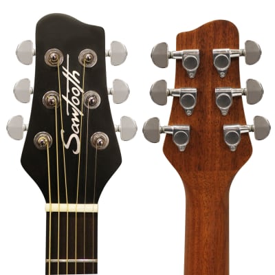 Sawtooth Mahogany Series Dreadnought Acoustic Electric Guitar with Mahogany Back and Sides image 8