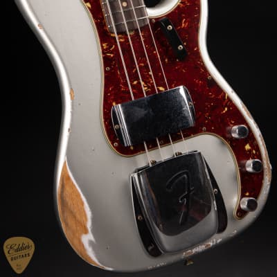 Fender Custom Shop 1964 Precision Bass Heavy Relic P/J - Inca Silver image 6