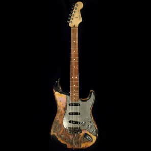 Custom Fender "Strat on Fire" Survivor Stratocaster Heavy Relic Stratohawk Handwound  6469 Pickups image 2