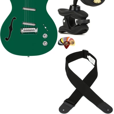 Danelectro Fifty Niner DC Semi-hollowbody Electric Guitar - Jade Top  Bundle with Snark ST-8 Super Tight Chromatic Tuner... (4 Items) for sale