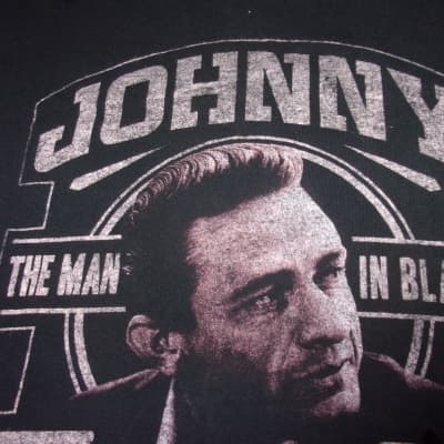 Johnny Cash 3XL T Shirt faded black Man in Black image 2