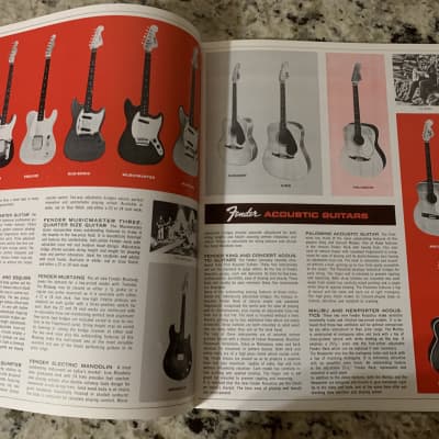 Fender Catalog Reprint  1965 1966 Bass VI 5 Esquire Tele P Jazz Bass image 4