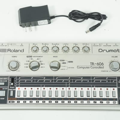 Roland TR-606 Drumatix Computer Controlled Vintage Drum Machine w/ 100-240V PSU