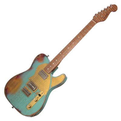 Paoletti Guitars Nancy Loft FLTH - Heavy Distressed Surf Green - Ancient Reclaimed Chestnut Body, Hand Wound Pickups, Custom Boutique Electric - NEW! image 5