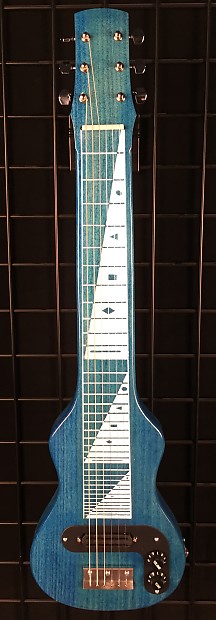 Morrell Joe Morrell Pro Series 6-String Lap Steel Guitar Transparent Blue USA image 1