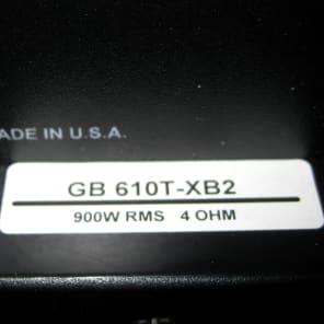 Genz Benz GB 610T-XB2 6x10" Bass Speaker Cabinet  NEW image 4