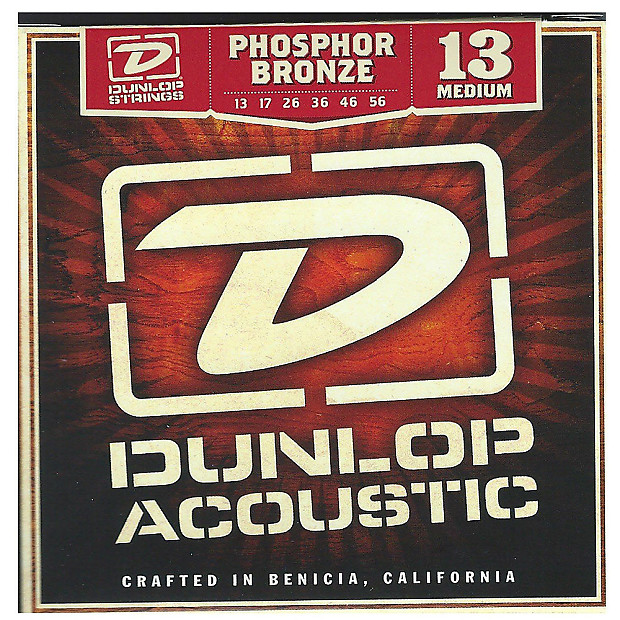 Dunlop DAP1356 Phosphor Bronze Acoustic Guitar Strings - Medium (13-56) image 1