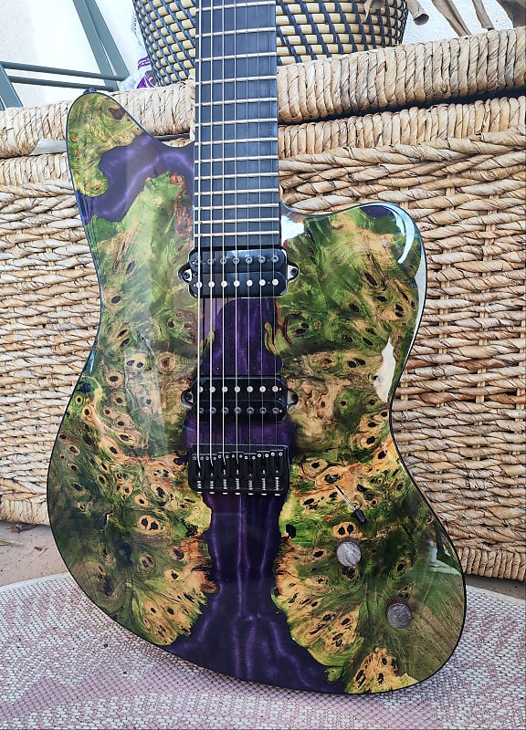 SMP Guitars Ichor 7 2020 - Buckeye Burl River Epoxy | Reverb