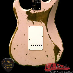 Fender Custom Shop L-Series 1964 Stratocaster Super Heavy Relic Shell Pink Rosewood 9231990856 - Serial Number - L11388 image 4