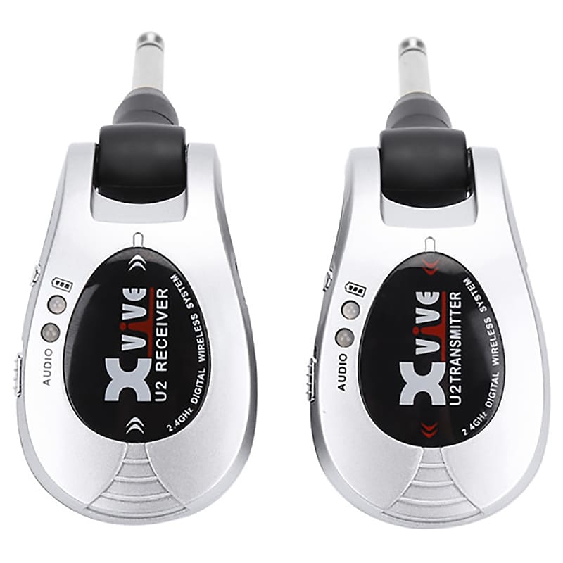 Mint Xvive U2 Wireless System Electric Guitar Live Stage Transmitter Receiver Silver image 1