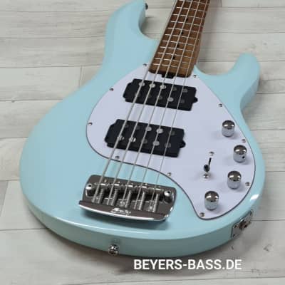 Sterling by Music Man StingRay Ray35 HH Roasted Maple, Daphne Blue for sale