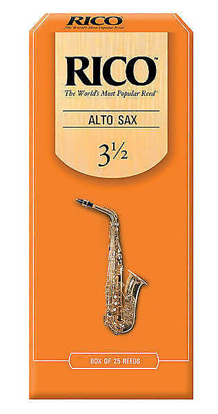 Rico rja2535 Alto Saxophone Reeds #3.5 (25-pack) orange box image 1