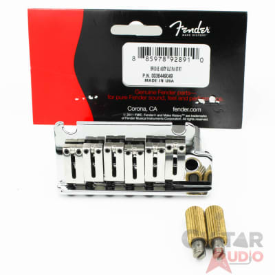 Genuine Fender Deluxe Ultra Strat/Stratocaster Bridge Tremolo Assembly - Chrome image 3