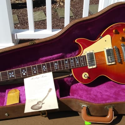 Gibson Les Paul Pre Historic Reissue Flowers Crazy Rare 1983 - Cherry Sunburst image 1