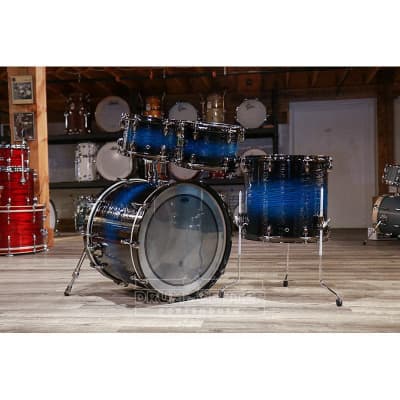 Yamaha Live Custom Hybrid Oak 4pc Drum Set Uzu Ice Sunburst image 2