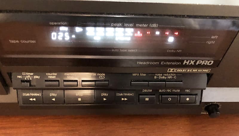 Vintage 1991 Technics RS-BR465 Stereo Cassette Deck Dolby B C HX Pro Auto  Reverse Made In Japan