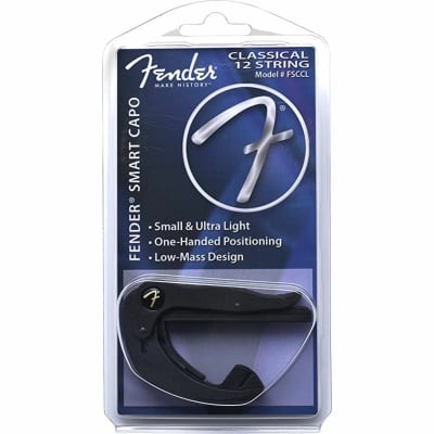 Fender Smart Capo for Classical and 12-String Acoustic Guitars, Black image 3