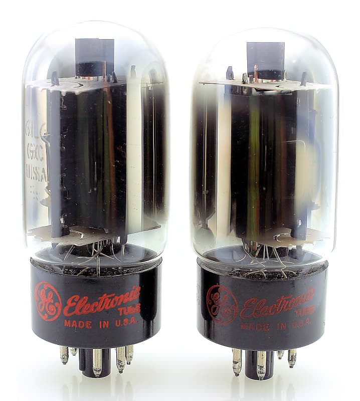 Matched Pair General deals Electric GE 6L6 6L6GC Vacuum Tubes Valves