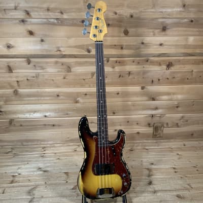 Fender Custom Shop 1962 Precision Heavy Relic Bass - 3 Tone Sunburst image 2