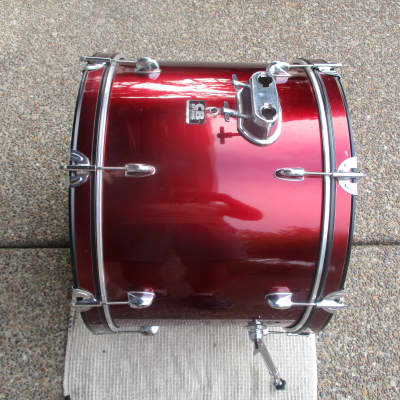 CB 700 22 Round X 16 Bass Drum, Wine Red, Hardwood Shell - Clean Condition! image 6