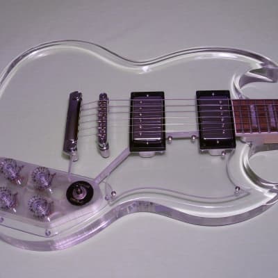 Dillion Crystal Series DG 61 - B.C. Rich Dan Armstrong SMG SG Lucite Acrylic Guitar Epiphone Gibson image 3