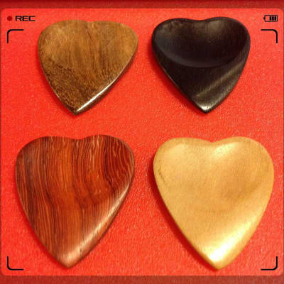 US Blues Double Sculpted Wood Picks x 4 for sale
