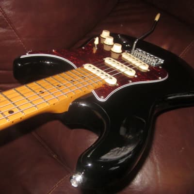 Tagima 530 Series "S" Style Electric Guitar w/ Tremolo Bar and Allen Wrench  TG 530-BK LF/TT - Black w/ Tortoise Pickguard image 3