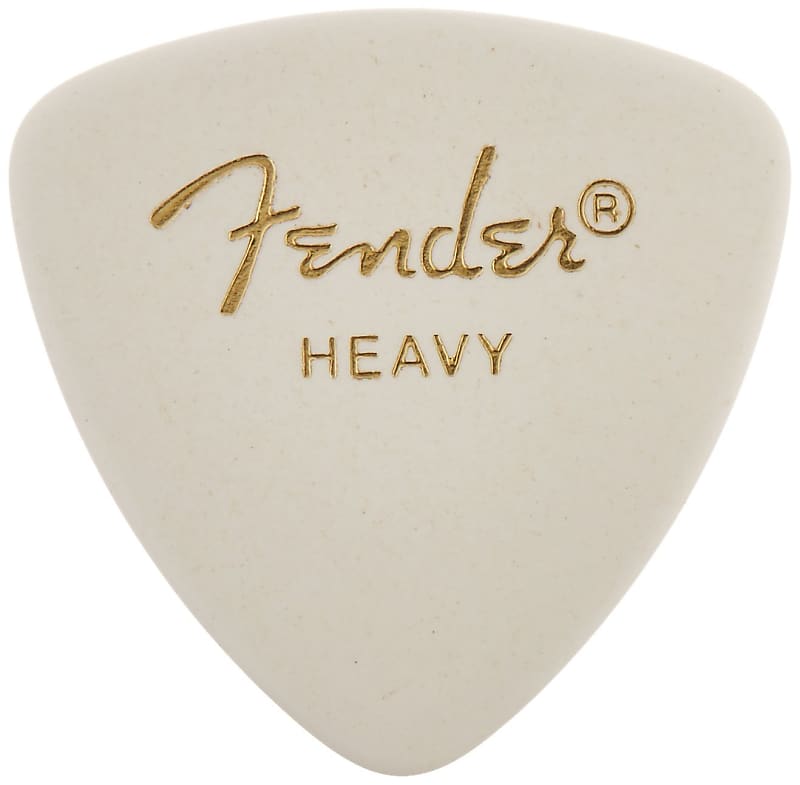 Fender 346 Classic Celluloid Guitar Picks - WHITE - HEAVY - 12-Pack (1 Dozen) image 1
