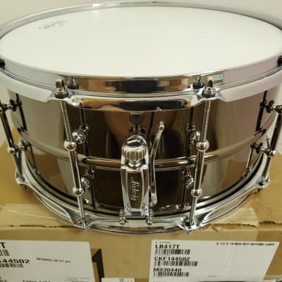 Ludwig Black Beauty | In Stock | 6.5x14" Smooth Shell Brass Snare Drum w/Tube Lugs LB417T | Authorized Dealer image 6