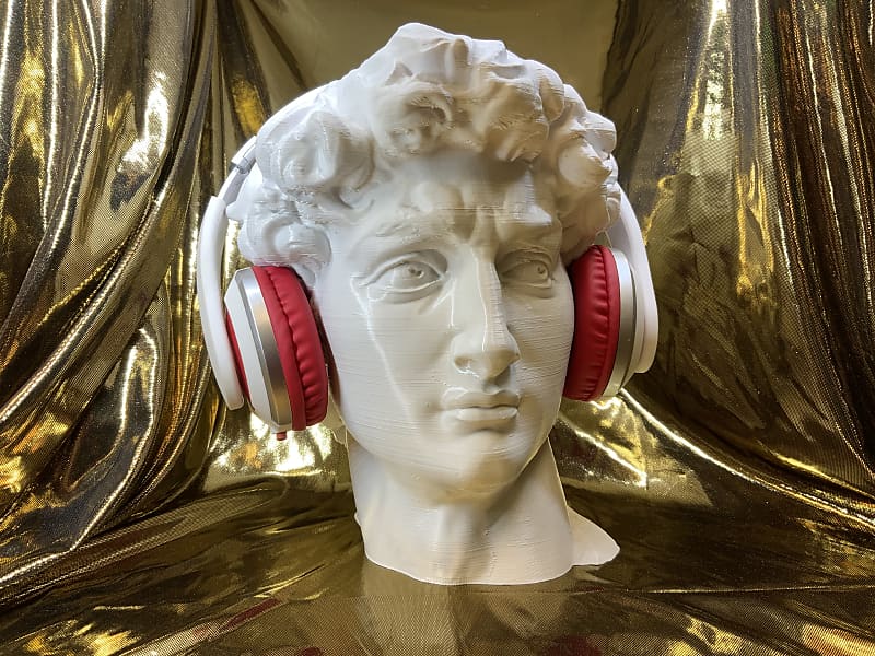 Michelangelo's David Headphone Stand! Headset Artwork Holder Rack like Sistine Chapel, Pietà, Mosè image 1