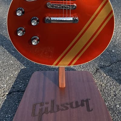 Gibson *MOD* Les Paul Standard '50s Left Handed 2021  Lefty Burnt Orange / Gold Racing Stripe image 22