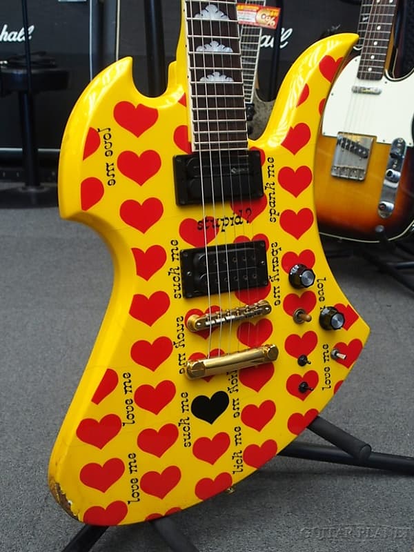 Burny MG-145S(MG-165S) 【X JAPAN】【hide Signature】【Sustainer】【Mahogany Body  era】 2000s HY(Yellow Heart