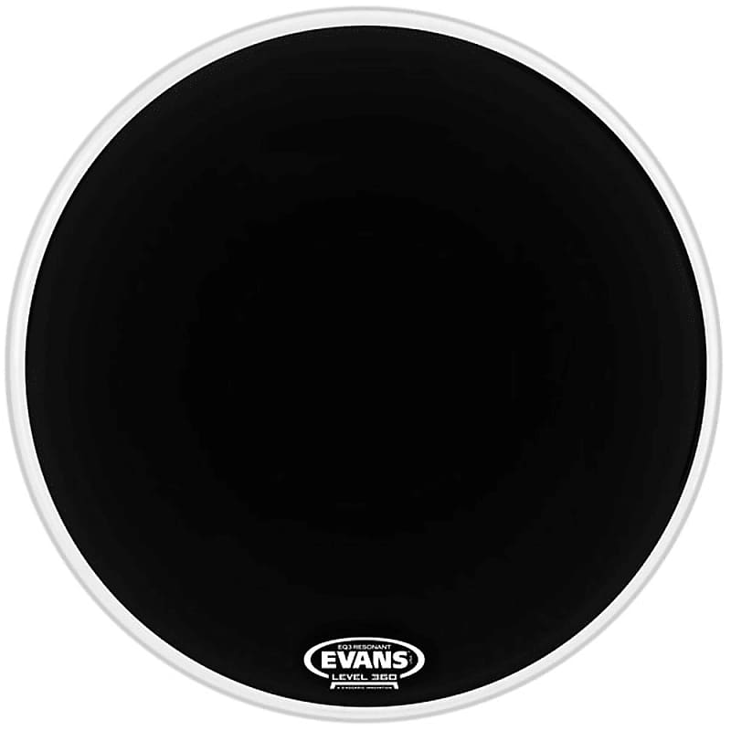 Evans BD24RB-NP EQ3 Resonant Black Bass Drum Head with No Port - 24" image 1