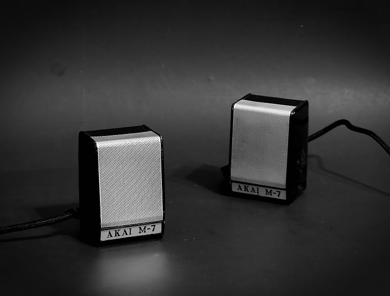Vintage Akai M-7 Reel-To-Reel Microphone Speakers