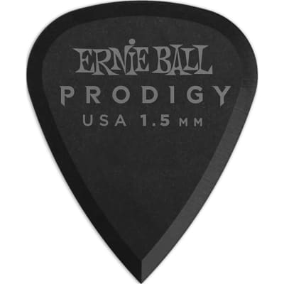 Ernie Ball 9199 Prodigy Standard Delrin Electric Guitar Picks Black 1.5mm 6-Pack image 1