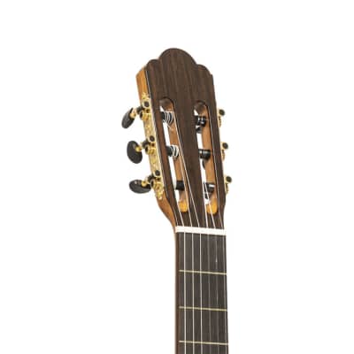 ANGEL LOPEZ Mazuelo serie electric classical guitar with solid spruce top with cutaway image 6