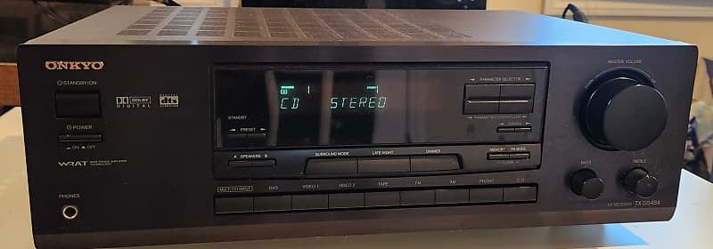 Onkyo Onkyo TX-DS484 A/V receiver with Dolby Digital and DTS 90s  - Black  			