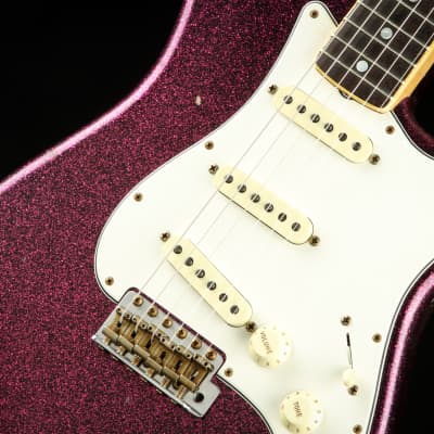 Fender Custom Shop LTD 1965 Stratocaster Relic – Aged Magenta Sparkle image 17