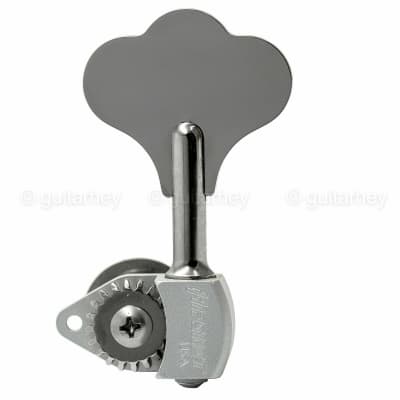 1 Hipshot Ultralight HB6C bass Tuner 1/2 Clover Key Brushed Chrome