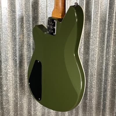 Reverend Descent RA Army Green Baritone Guitar #61219 image 8