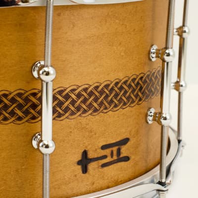 TreeHouse Custom Drums 7x14 6-ply Maple Snare Drum with Celtic Knotwork image 7