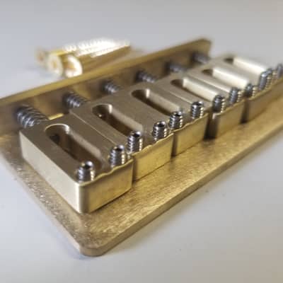 Killer Guitar Components Narrow Brass Hardtail Bridge - Solid-Milled image 7
