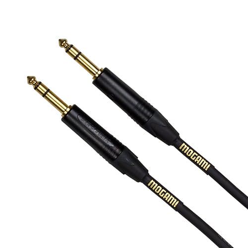 Mogami Gold TRS-TRS-06 Balanced Audio Patch Cable, 1/4" TRS Male Plugs, Gold Contacts, Straight Connectors, 6 Foot. image 1