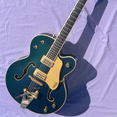2015 Gretsch G6196-59GTE Country Club '59 Reissue: Cadillac Green, TV Jones Filter'Trons, Trestle Braced, 25 1/2" Scale, Bigsby, Clean! image 1
