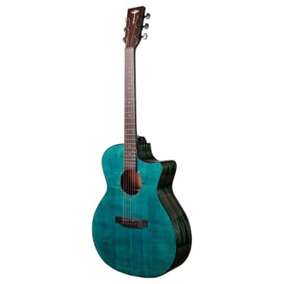 Tyma G-3E CB Acoustic-guitar, Blue, includes GigBag for sale