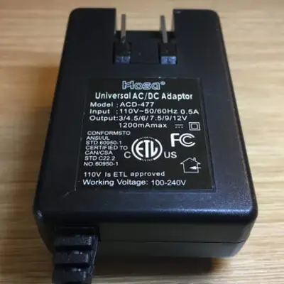 Hosa Universal Power Adaptor ACD-477 2021-2022 Black image 2