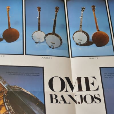 OME  Banjos vintage catalog booklet brochure. Poster 1970's? Very Good. image 2