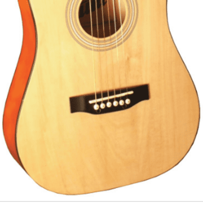 Indiana I-34-N Runt Series Mini- 34-Inch Dreadnought Spruce Top 6-String Acoustic Guitar for sale