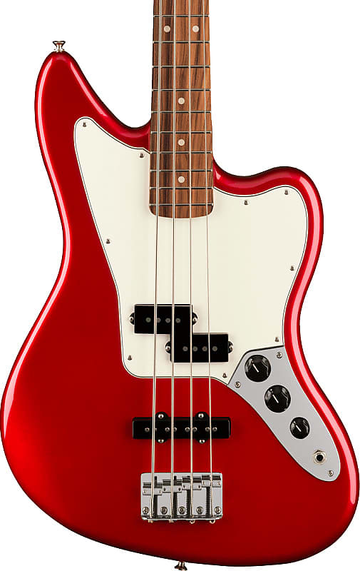 Fender Player Jaguar Electric Bass. Pau Ferro Fingerboard, Candy Apple Red image 1